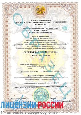 Образец сертификата соответствия Урай Сертификат OHSAS 18001